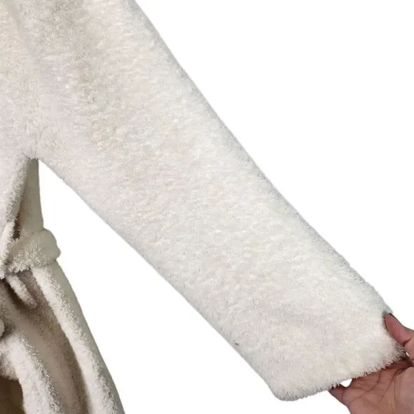 BAREFOOT DREAMS Robe Womens 2 White Cream CozyChic Adult Robe Long Length - Picture 3 of 8